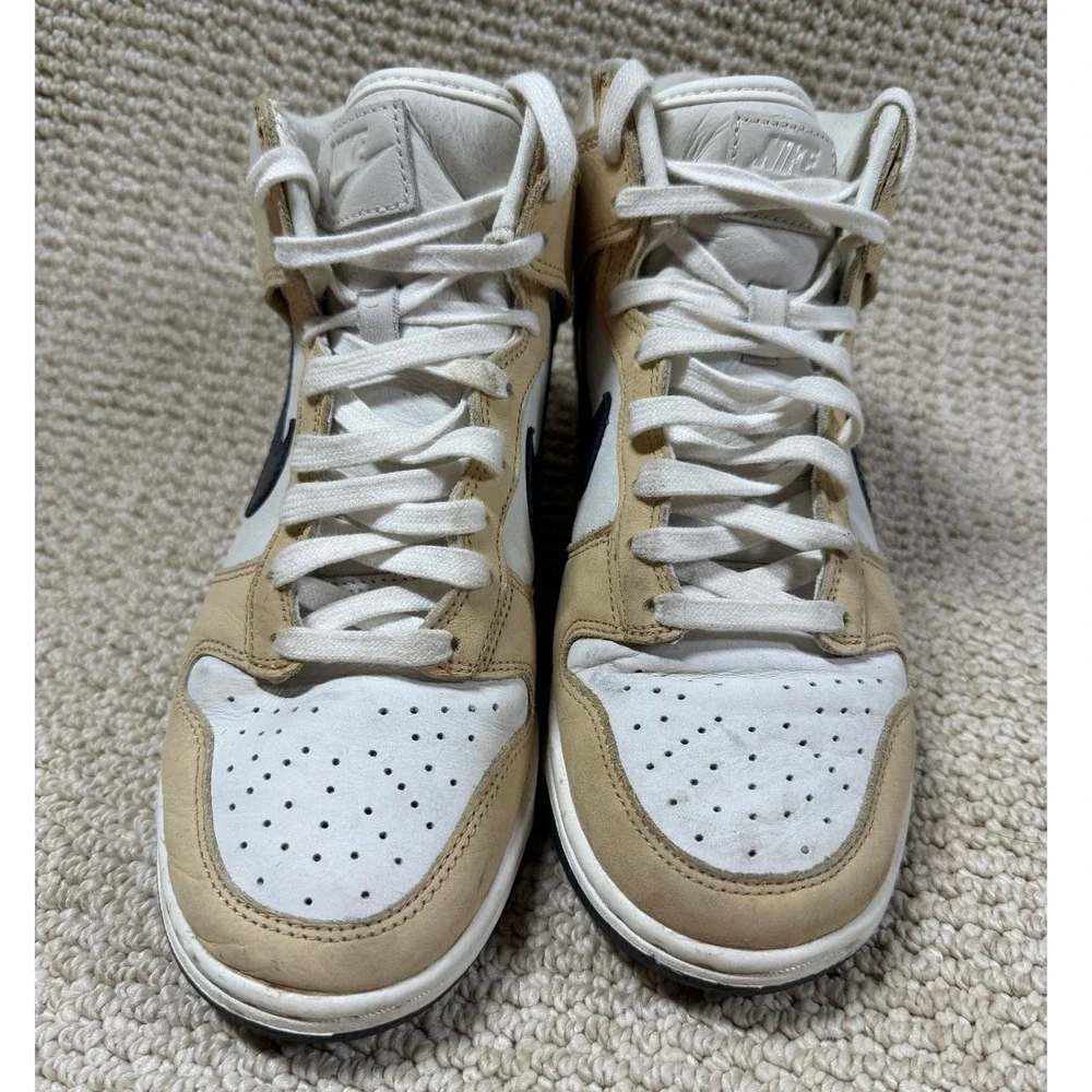 Nike Dunk High PRM Sesame Shoes Womens 7.5 White/Tan DX2044-101 Trainer Sneakers